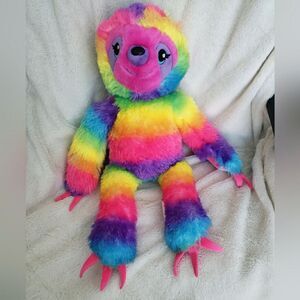 Build a Bear Workshop Rainbow Stripes Multicolor Sloth